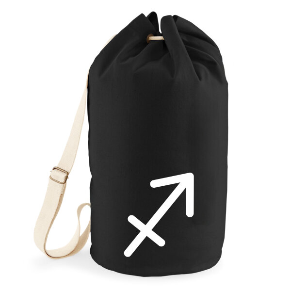 Seesack Schütze Sternzeichen Zeichen 20 Liter Rucksack Black