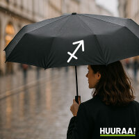 Regenschirm Schütze Sternzeichen Zeichen 98cm Schwarz