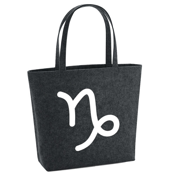 Filzshopper Steinbock Sternzeichen Zeichen 22 Liter Filztasche