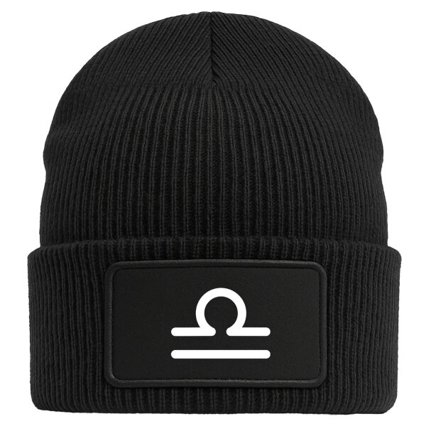 Beanie Waage Sternzeichen Zeichen Black Mütze