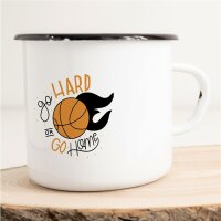 Emaille Tasse go hard or go home Vintage 300ml