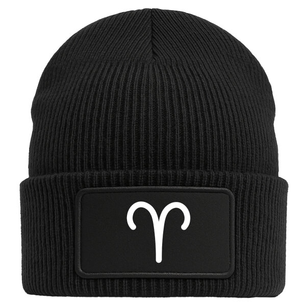 Beanie Widder Sternzeichen Zeichen Black Mütze
