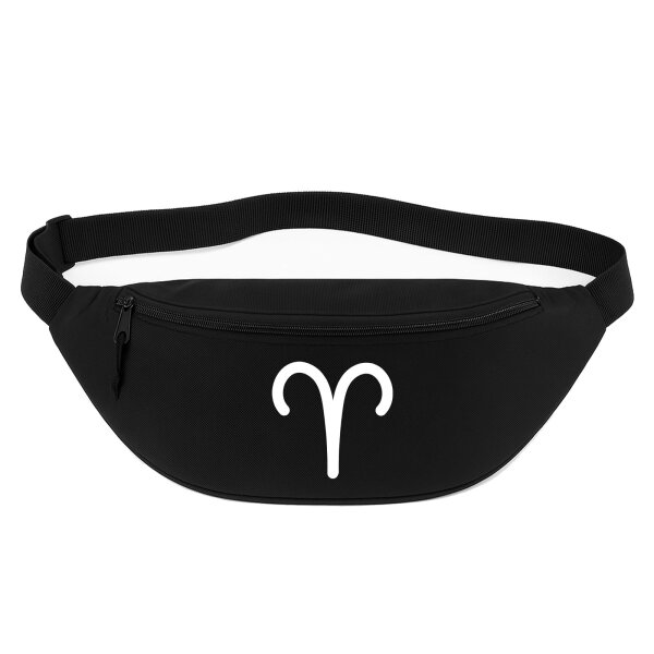 Bauchtasche Widder Sternzeichen Zeichen 2,5 Liter Black Crossbody Bag