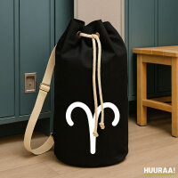 Seesack Widder Sternzeichen Zeichen 20 Liter Rucksack Black