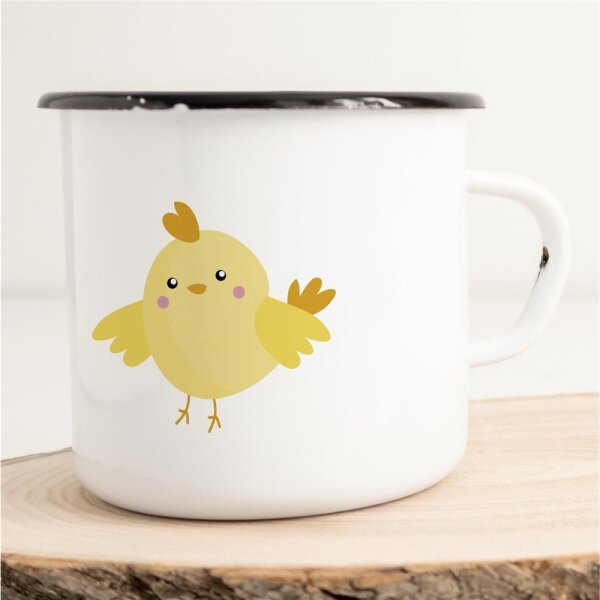 Emaille Tasse Küken Vintage 300ml