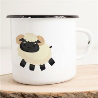 Emaille Tasse Zicklein Vintage 300ml