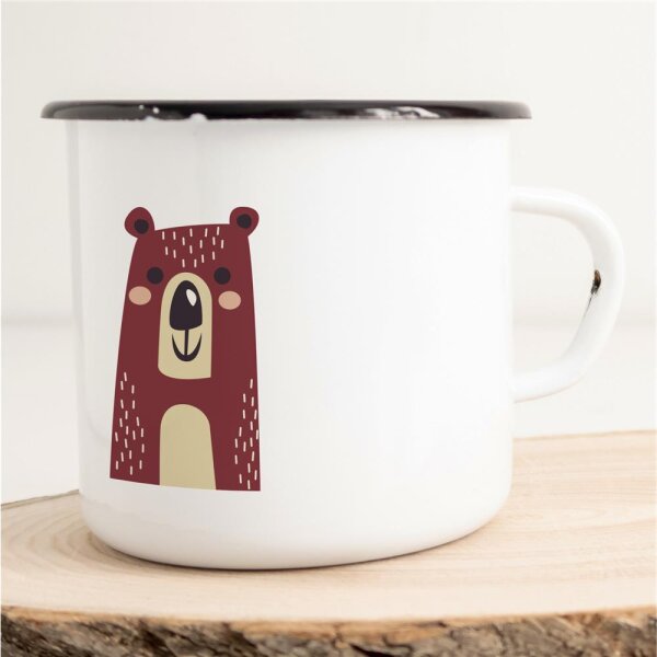 Emaille Tasse Bär Vintage 300ml