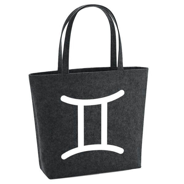 Filzshopper Zwillinge Sternzeichen Zeichen 22 Liter Filztasche