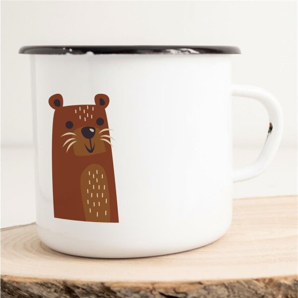 Emaille Tasse Otter Vintage 300ml