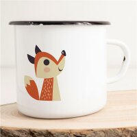 Emaille Tasse Fuchs Vintage 300ml