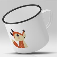 Emaille Tasse Fuchs Vintage 300ml