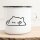 Emaille Tasse Bongo cat Vintage 300ml