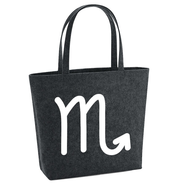 Filzshopper Skorpion Sternzeichen Zeichen 22 Liter Filztasche