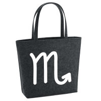 Filzshopper Skorpion Sternzeichen Zeichen 22 Liter Filztasche