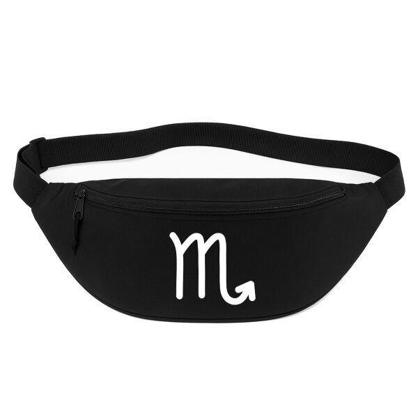 Bauchtasche Skorpion Sternzeichen Zeichen 2,5 Liter Black Crossbody Bag