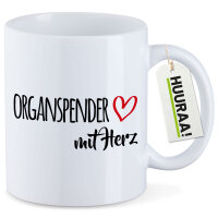 Kaffeetasse Organspender mit Herz 330ml