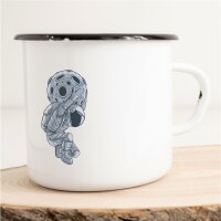 Emaille Tasse Astronaut Mond Vintage 300ml