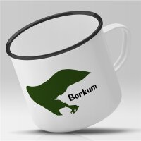 Emaille Tasse Borkum Vintage 300ml