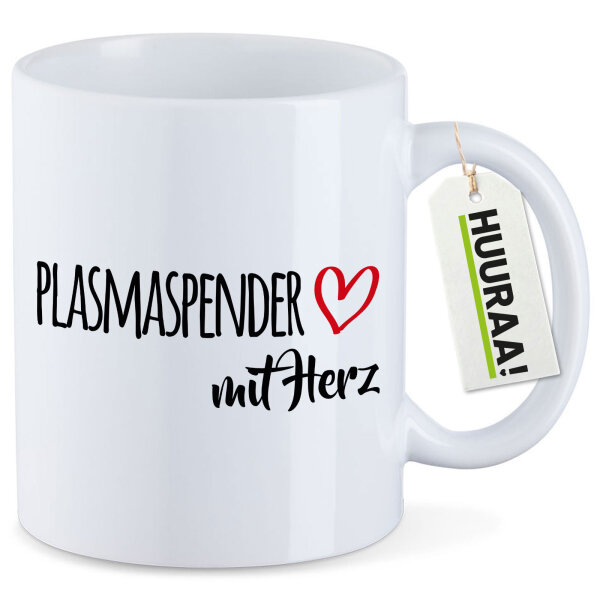 Kaffeetasse Plasmaspender mit Herz 330ml