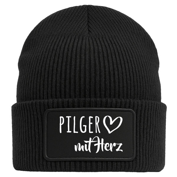 Beanie Pilger mit Herz Black Mütze