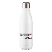 Trinkflasche Babysitter mit Herz, 500 ml