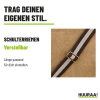 Umhängetasche Professor mit Herz, Canvas, 14 Liter