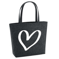 Filzshopper Herz Heart 22 Liter Filztasche