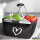 Einkaufskorb faltbar Herz Heart 20 Liter Tragekorb Black