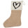 Weihnachtsstrumpf Herz Heart Beige