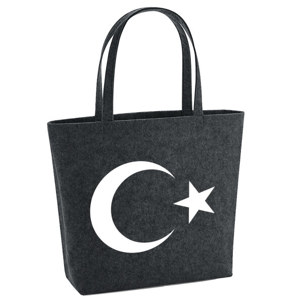 Filzshopper Türkei Halbmond und Stern 22 Liter Filztasche