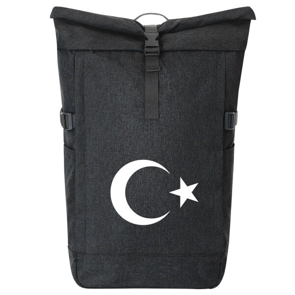 Kurierrucksack Türkei Halbmond und Stern 30-44 Liter Black Melange