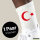 Socken Türkei Halbmond und Stern Größe 37/46 White Motiv Tennissocken