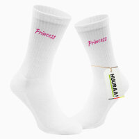 Socken Princess Schriftzug Größe 37/46 White Motiv Tennissocken