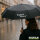 Regenschirm Boyfriend Material Schriftzug 98cm Schwarz