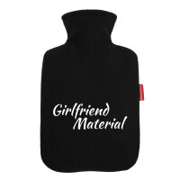 Wärmflasche Girlfriend Material Schriftzug