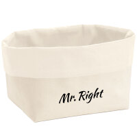 Organizer Mr. Right Schriftzug Aufbewahrungskorb