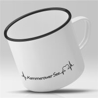 Emaille Tasse Kammerower See Vintage 300ml