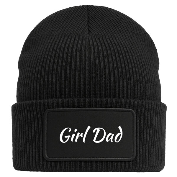 Beanie Girl Dad Schriftzug Black Mütze