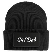 Beanie Girl Dad Schriftzug Black Mütze