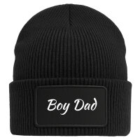 Beanie Boy Dad Schriftzug Black Mütze