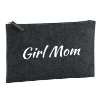 Kulturbeutel Girl Mom Schriftzug 1 Liter Filz Charcoal...