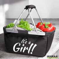 Einkaufskorb faltbar It`s a Girl! Schriftzug 20 Liter...