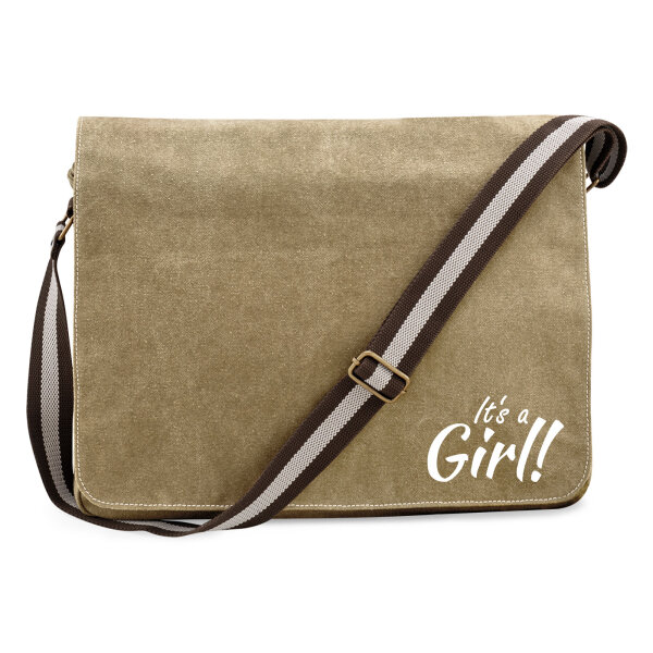 Umhängetasche It`s a Girl! Schriftzug 14 Liter
