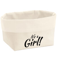 Organizer It`s a Girl! Schriftzug Aufbewahrungskorb