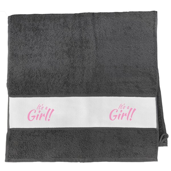 Handtuch It`s a Girl! Schriftzug 50x100cm