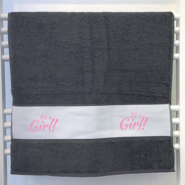 Handtuch It`s a Girl! Schriftzug 50x100cm