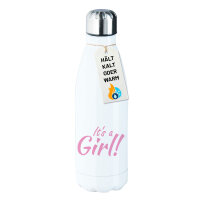 Edelstahl-Trinkflasche It`s a Girl! Schriftzug 500ml...