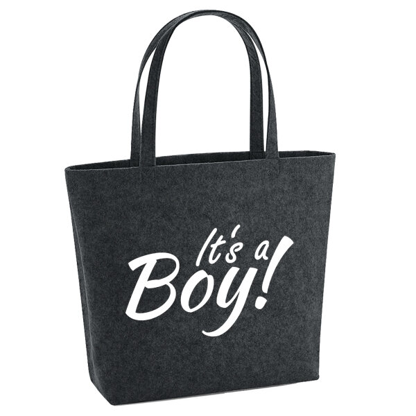 Filzshopper It`s a Boy! Schriftzug 22 Liter Filztasche