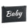 Kulturbeutel Baby Schriftzug 1 Liter Filz Charcoal Kosmetiktasche
