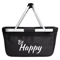 Einkaufskorb faltbar Be Happy Schriftzug 20 Liter...